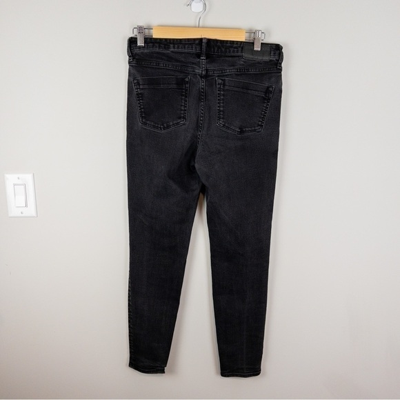 Frank and Oak Womens Size 28 Debbie Skinny Jean Black Stretch Mid Rise Washed - Picture 2 of 10